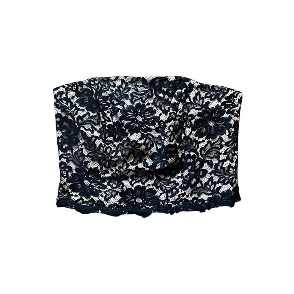 Dessy Creations Lace Strapless Crop Top: 80s, 90s, Y2K
